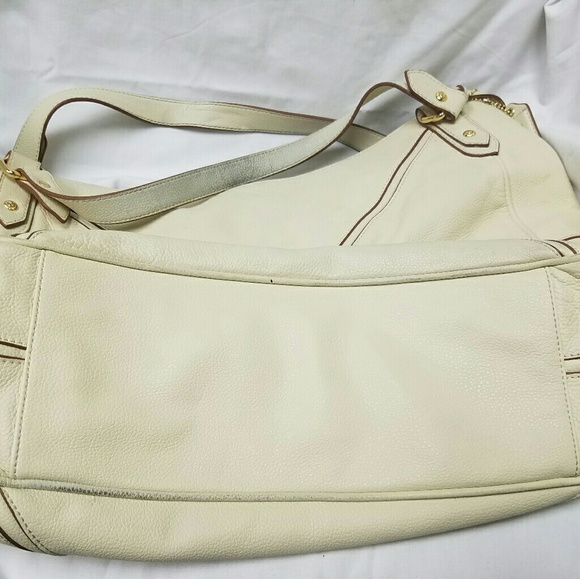 Steven Steve Madden Cream Leather Large Tote Bag - Picture 5 of 8